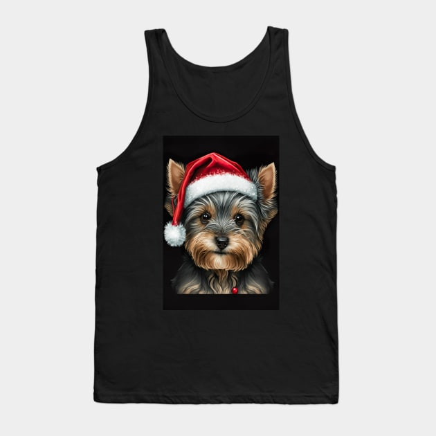 Super Cute Yorkshire Terrier Puppy Portrait Tank Top by KoolArtDistrict